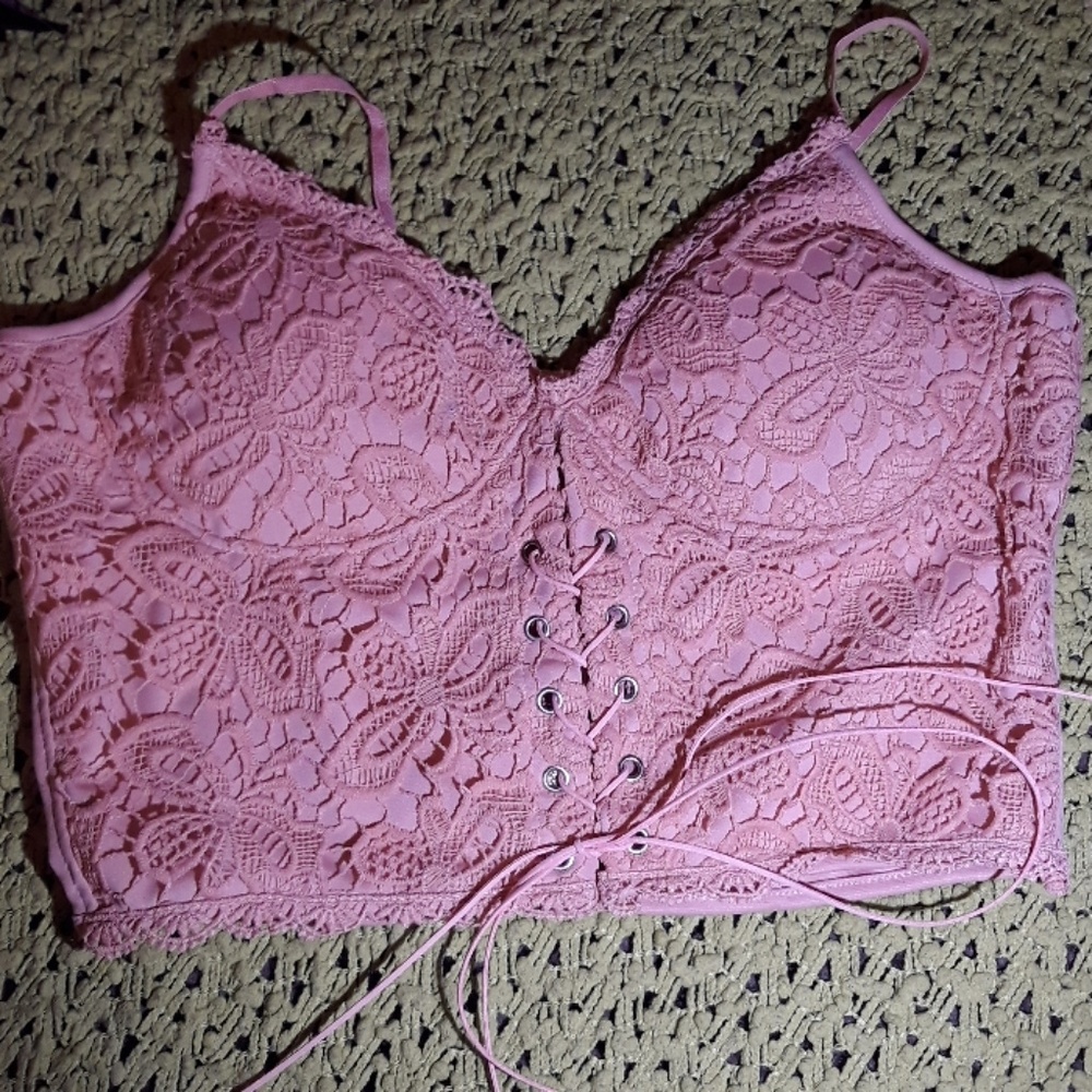 Embroidered crop top